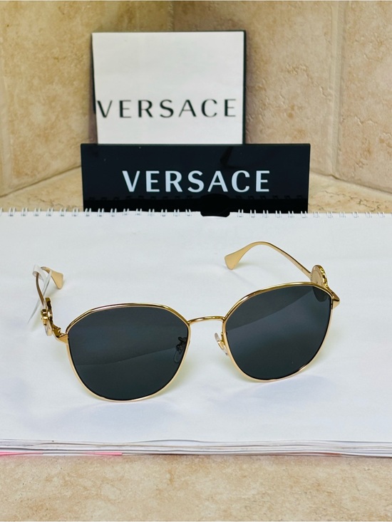 New Versace MOD2259-D 1002/87 Gold Frame Sunglasses with Grey Lenses main image 5